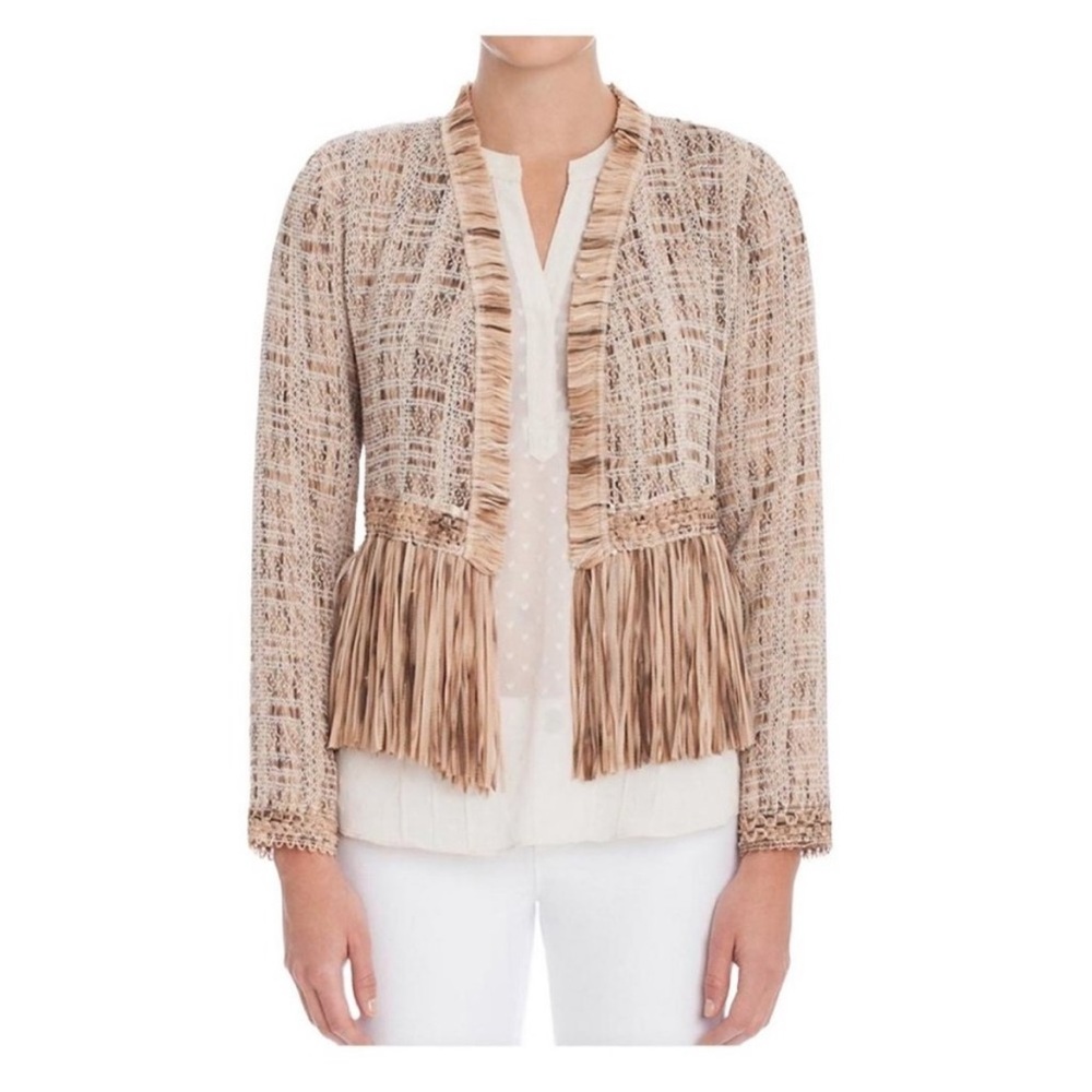 Nic & Zoe $198 Cork Fringe Blazer Jacket